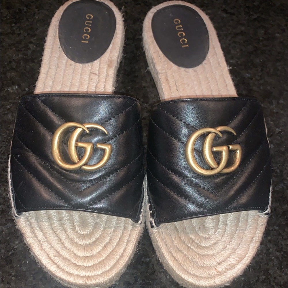 Platform leather Gucci Sandals